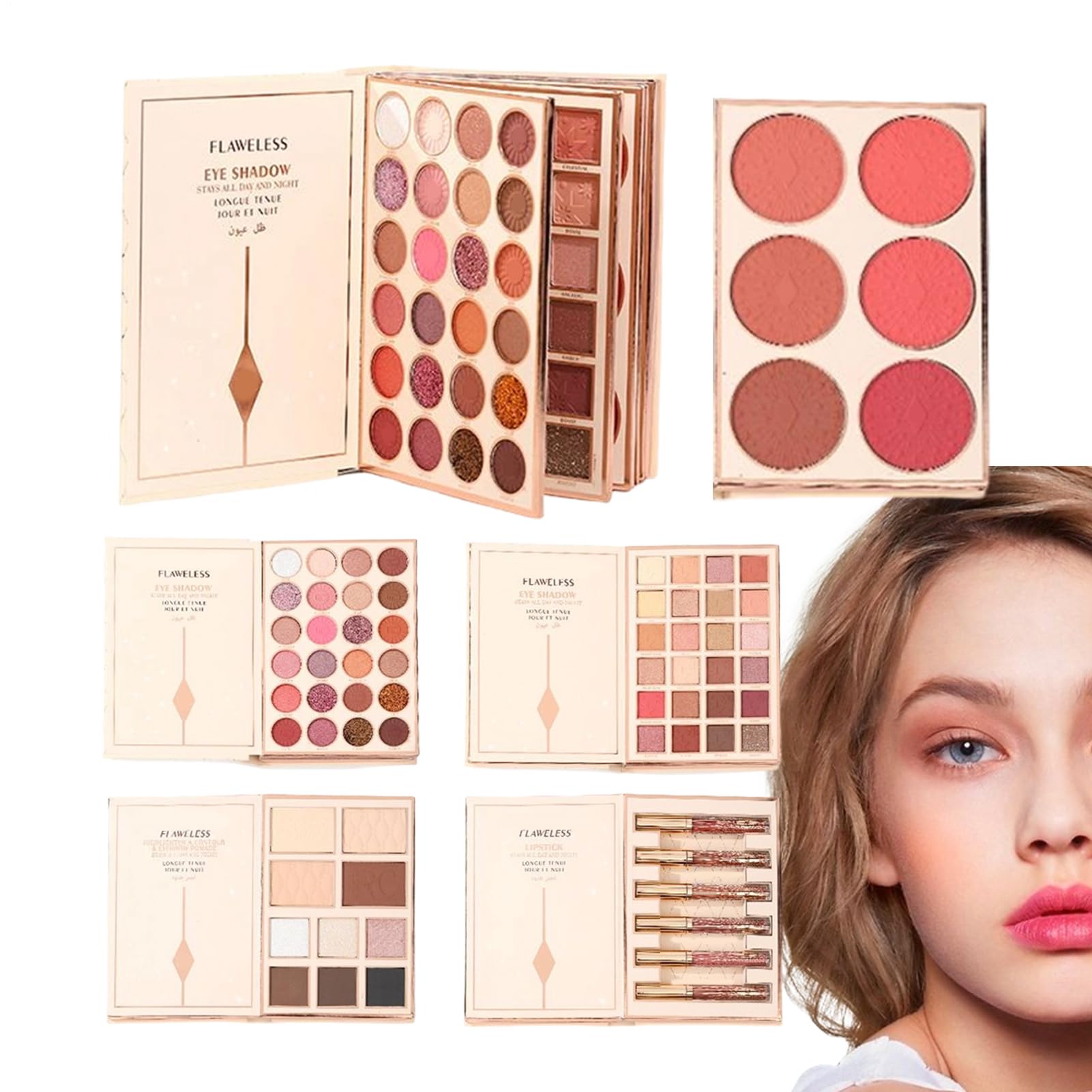 Paleta De Sombras Para Los Ojos 48 Colores A Prueba De Manchas E Iluminante | Paleta De Maquillaje Con Forma De Libro Para Mujeres Y Niñas Halloween Adolescentes Diaria Viaje Diario