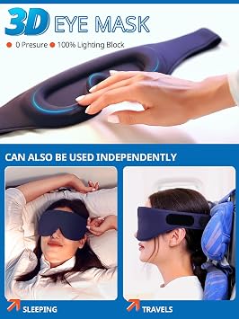 SARISUN Upgraded U Travel Pillow and Travel Pillow Alternative for Long Flight, Travel Essentials 360 Support Sleep Head Hold, Stop Bobblehead