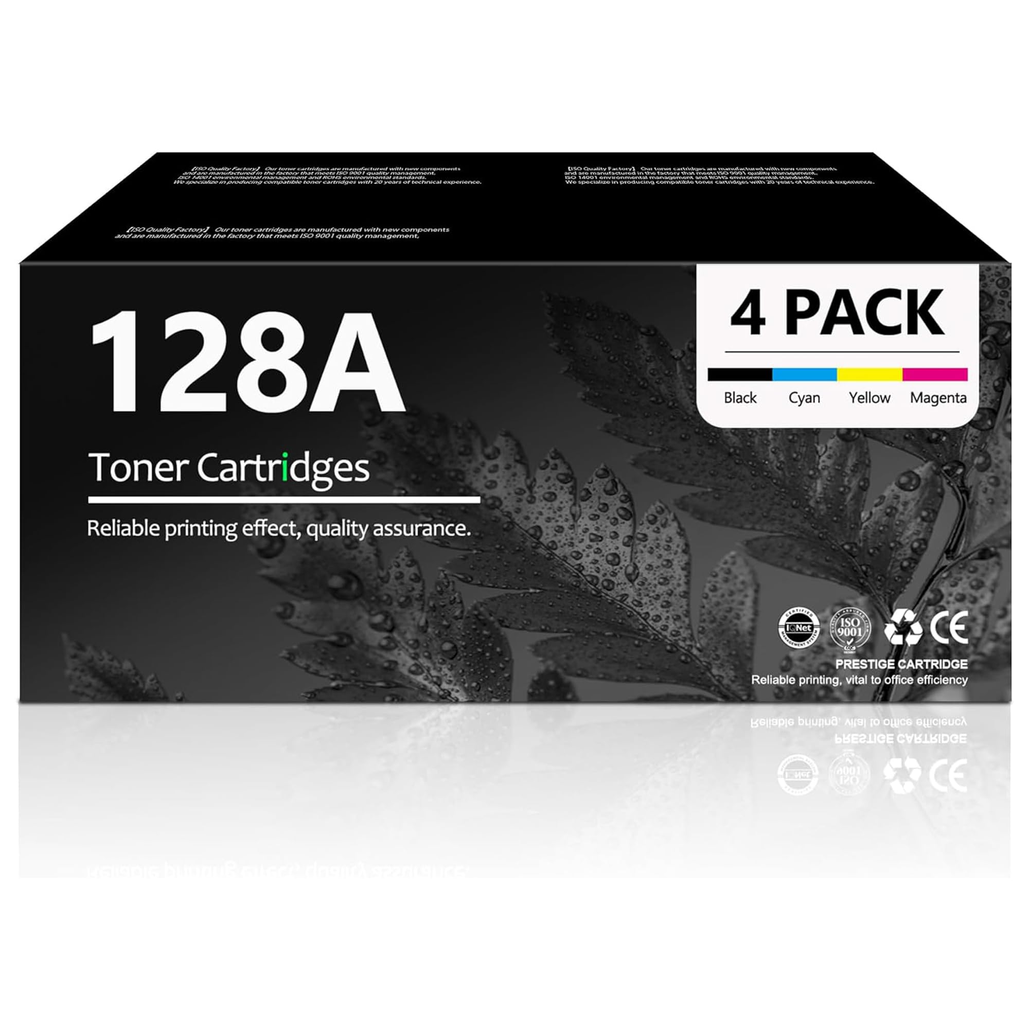 128A Toner Cartridges 4 Pack High-Yield Replacement for HP 128A Toner Cartridges Work for Color CM1415fn MFP CM1415fnw MFP CP1525n CP1525nw Printer (