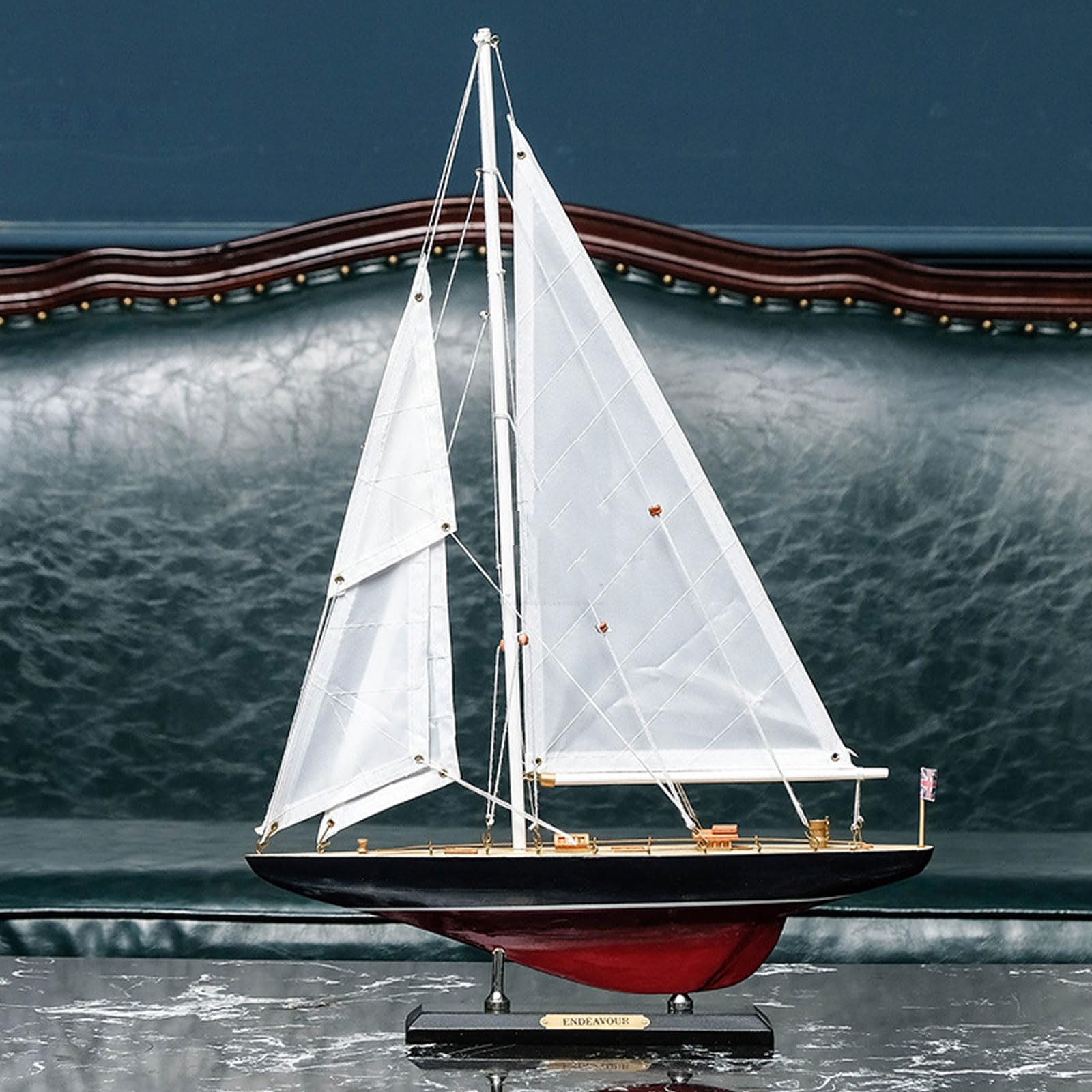 YLME Modellino di Veliero A Un Albero Simulazione di Barca A Vela in Legno Decorazioni Artigianali in Legno Moderne Decorazioni Nautiche Artigianali Decorazioni Creative per La Scrivania,B