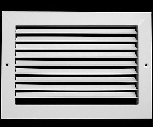 Miniatura 2 de Rejilla de aire HVAC ajustable de aluminio de 14 pulgadas de ancho x 6 pulgadas de alto - Control completo de dirección de flujo de aire horizontal