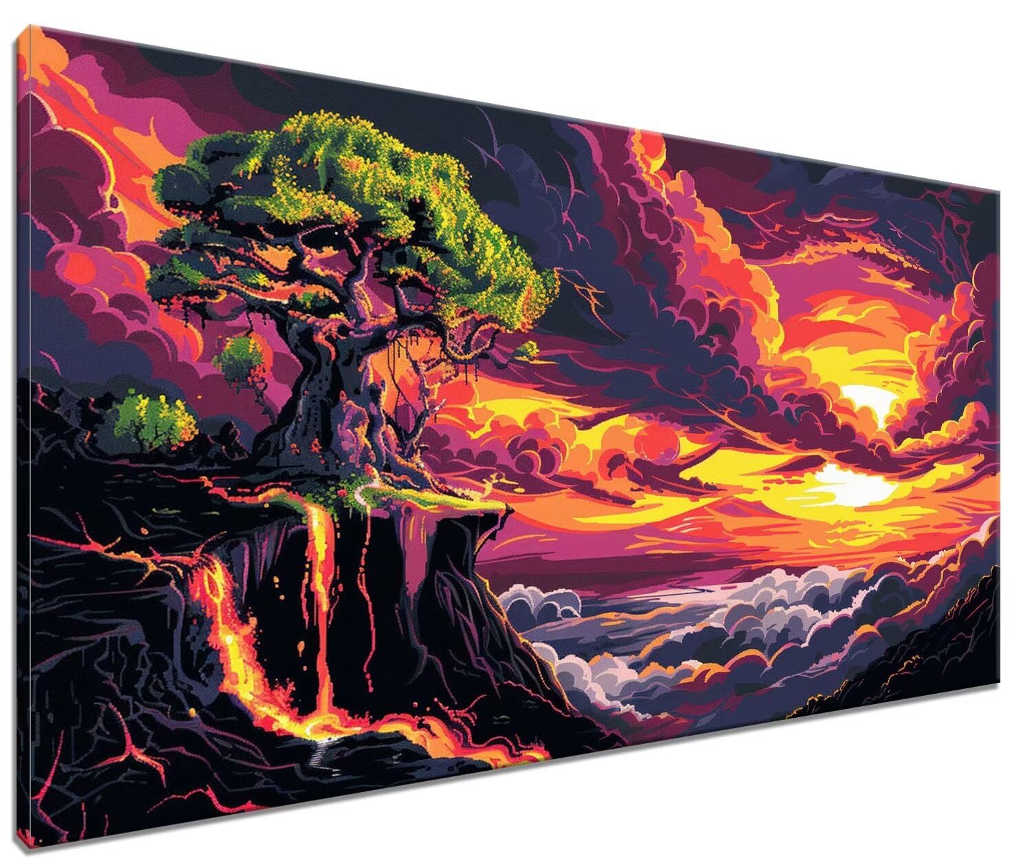 数字油絵 インド人 数字塗り絵画 100x135 CM キャンバス 油絵セット