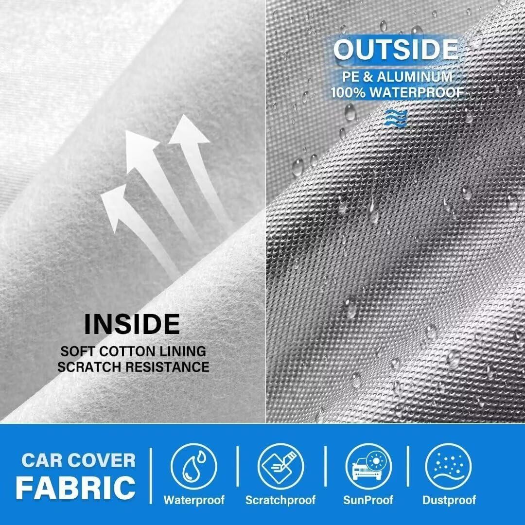 Car Cover Custom Fit for Chevrolet Chevy Corvette C1 C2 C3 C4 C5 C6 C7 C8 (1963-2025), Waterproof All Weather Full Exterior Covers for Automobiles, Rain Sun Protector Car Cover Outdoor.