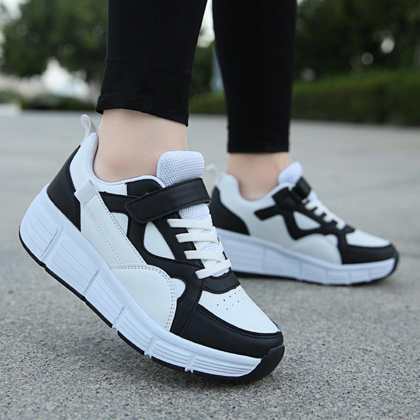 qmj Kids Boys Girls Roller Skate Shoes 