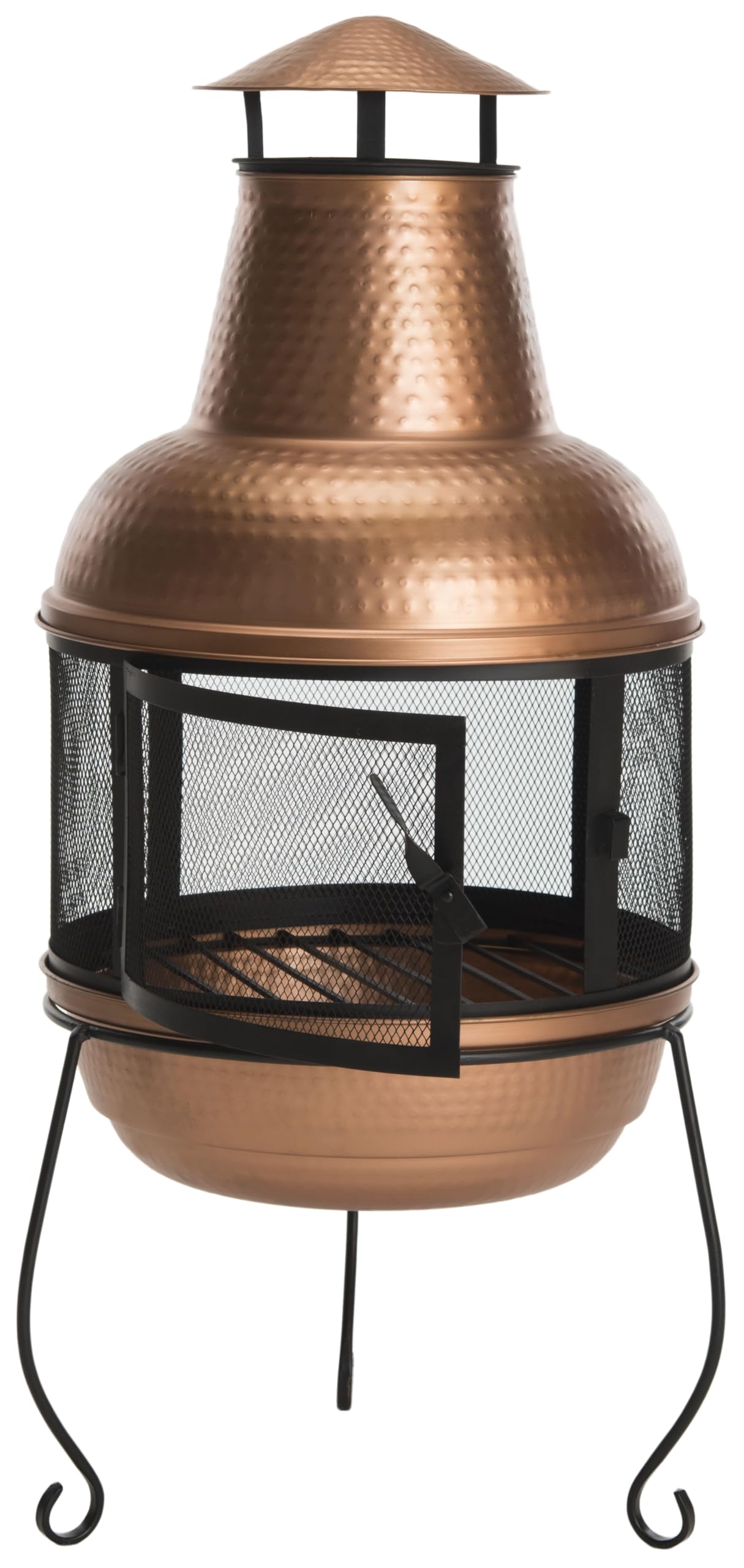 Safavieh Outdoor Collection Lima Copper and Black Chiminea product thumbnail 4