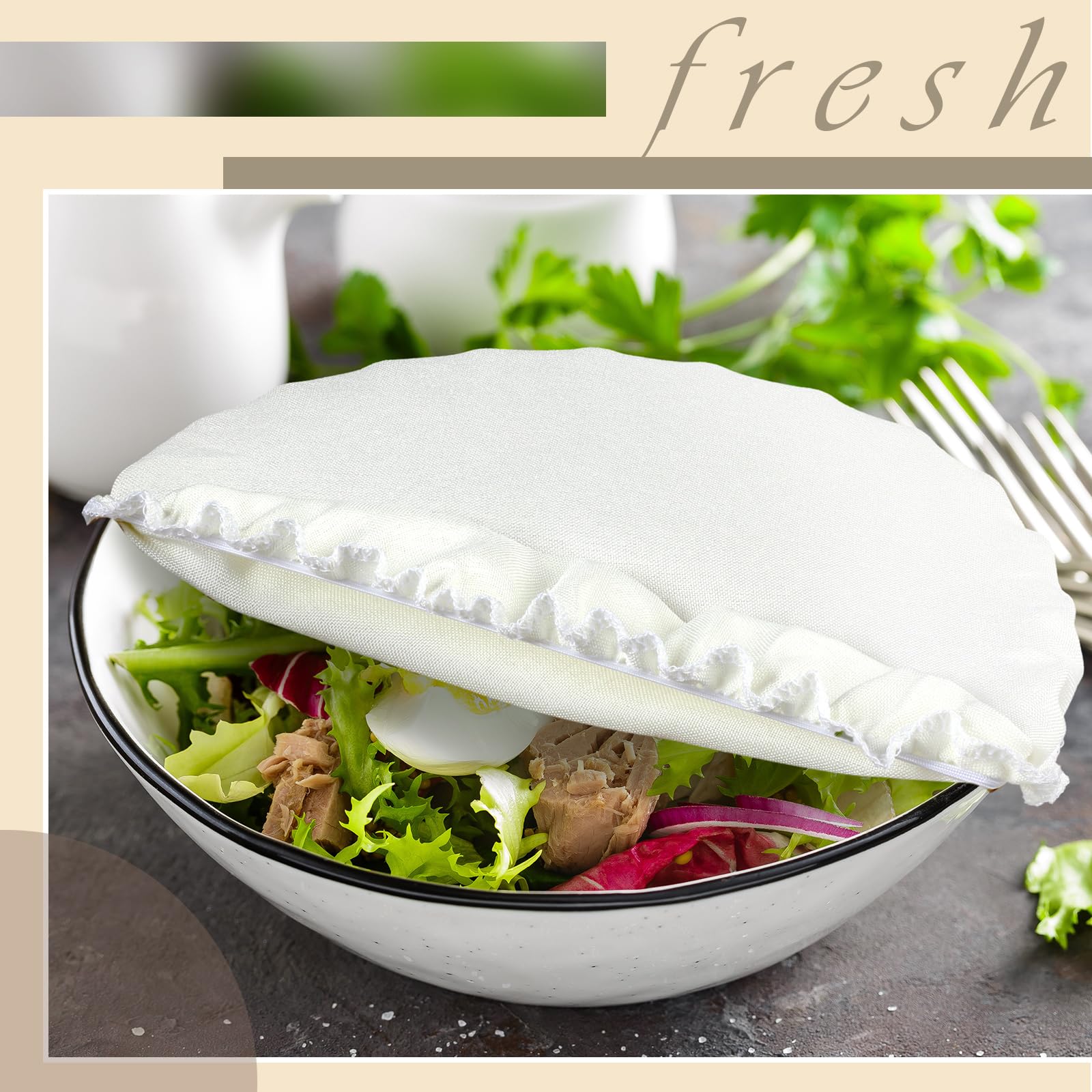 PHOGARY Lot De 5 Couvercles Réutilisables En Tissu Extensible Pour Le Stockage Des Alients, Le