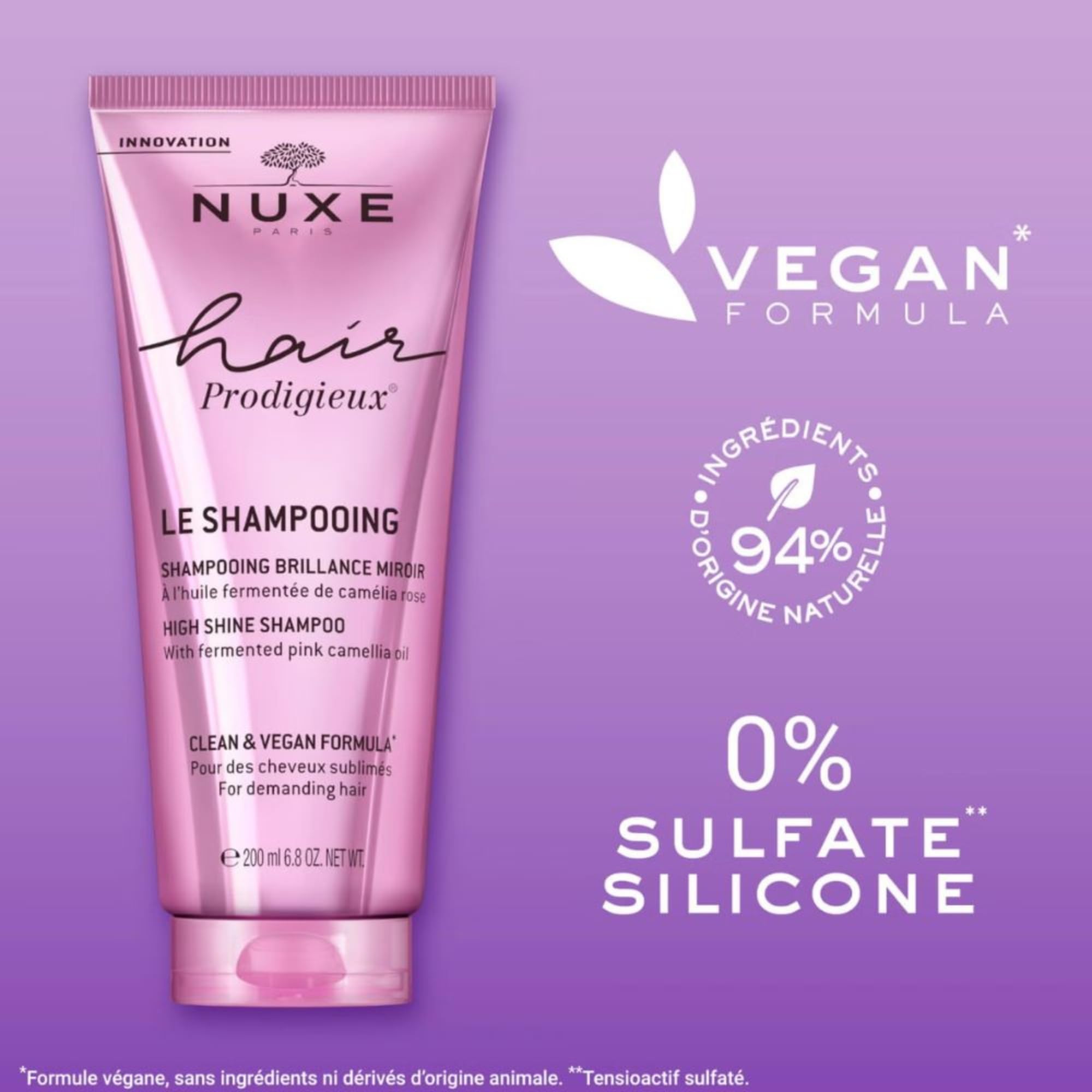 Nuxe Hair Prodigieux Pochette Maschera Shampooing Presse 30 ml Shampooing 50 ml Après-shampoing 30 ml