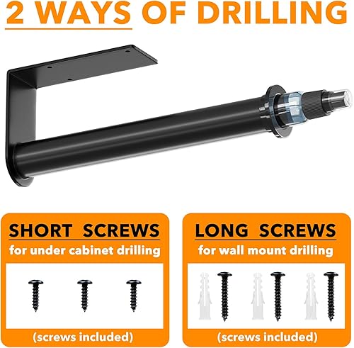 Miniatura 4 de SpaceAid SprayNeat - Soporte para toallas de papel con botella de spray, soporte para toallas de papel debajo del gabinete con rociador en el centro