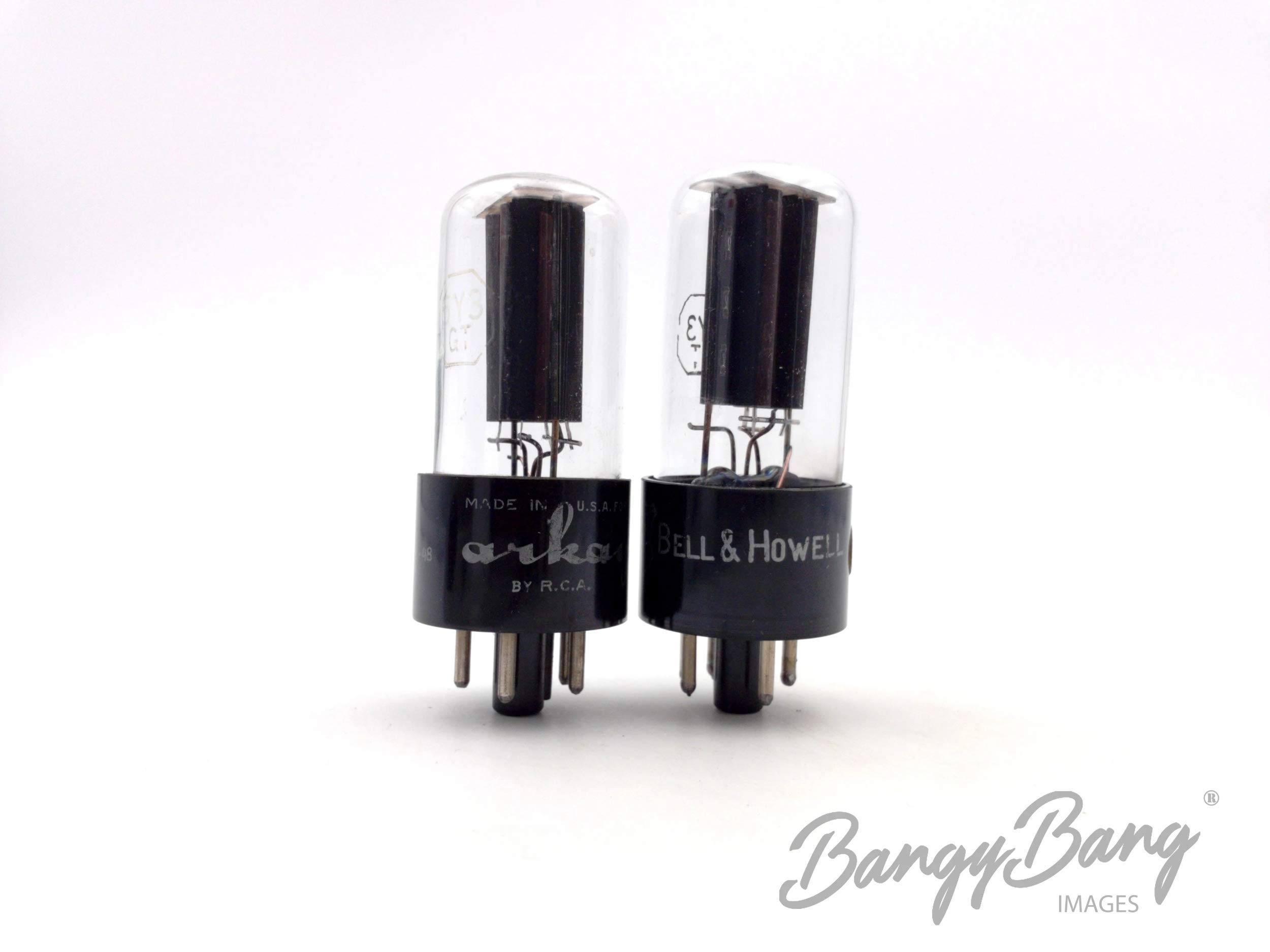 Matched Pair Bell & Howell/Arkay 5Y3 Rectifier Guitar Amp. Tube- BangyBang Tubes