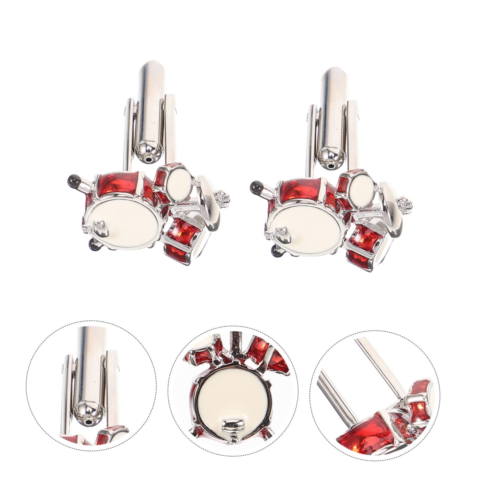 Holibanna Gemelos De Tambor Redondos De Acero Esmaltado Para Hombre Y Mujer Gemelos Clásicos Dorados Con Gemelos Para Camisa Accesorio De Ropa Gemelos De Metal Esmoquin Tachuelas Para