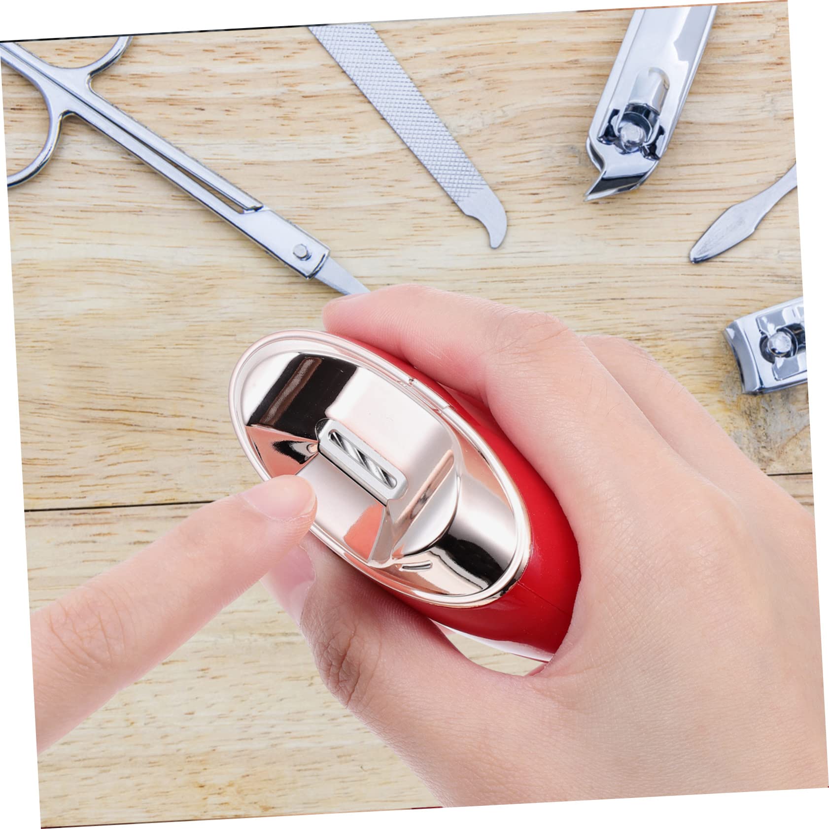 1juego Herramientas Eléctricas De Manicura Para Niño Niña Cortauñas Seguro y Kit De Pulido De Uñas Accesorio Para Cuidado Uñas Casa