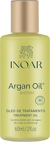 Inoar, Óleo de Argan 60ml – Tratamento Nutritivo e Antifrizz, Hidratação Profunda, Brilho Imediato, Proteção Térmica, Para Todos os Tipos de Cabelo