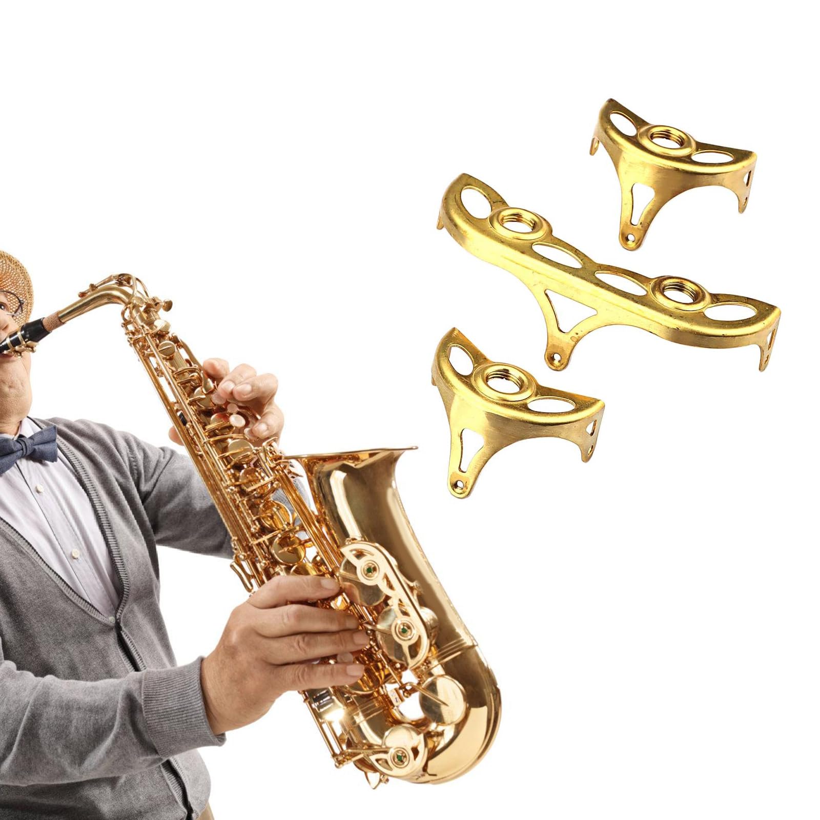 3Pcs Metallo Sax Sassofono Riparazione Chiave Protettiva Sassofono Chiave Guardie Guardie Strumenti Musicali Accessori