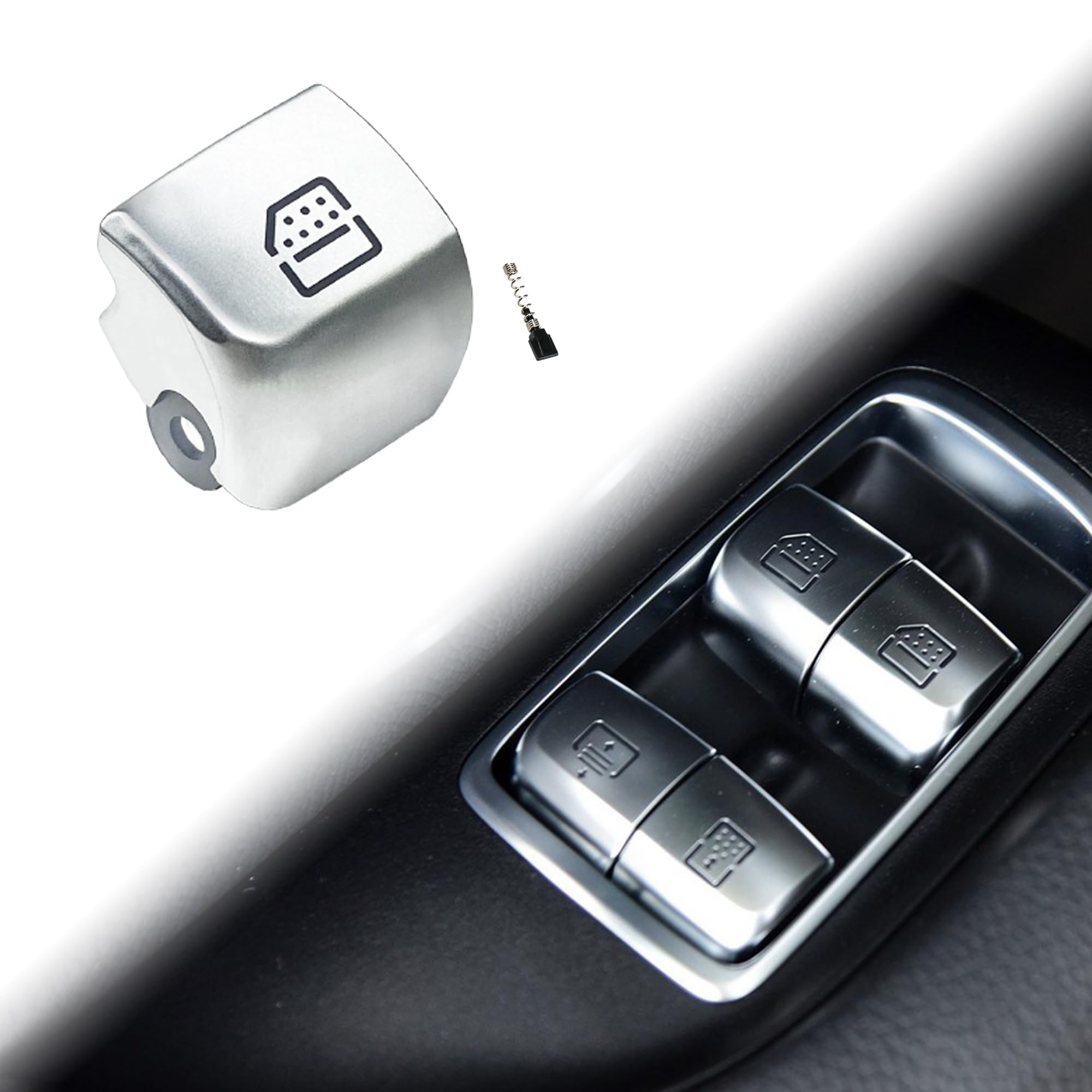 Pulsante interruttore laterale passeggeri posteriore per finestrino elettrico compatibile con Mercedes Benz E S W213 2016-2023 W222 2014-2020 Ricambio per cappucci interni ascensore (n. 5)