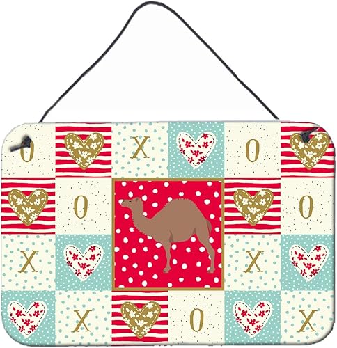 Caroline's Treasures CK5246DS812 F1 Hybrid Camel Love - Letrero de metal de aluminio rojo para cocina, barra de pared y baño, decoración del hogar,