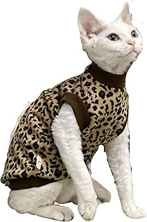 Wildly Stylish: Leopard Print Sphinx Cat Vest - Fashionable, Trendy, and Adorable Pet Apparel for Long Hair, Short Hair, and Hairless Cats (X-Large)