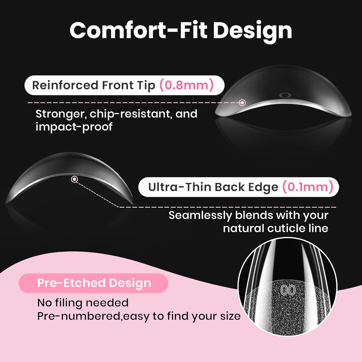 Beetles Gel Nail Kit Flat-X, Almond Medium, 320pcs 16 Sizes Nail tips, with 15g Nail Glue Gel Hands-Free, 7.5ml Base Gel & Top Coat, Mini Lamp, for Acrylic Press On Nail, Extension DIY Set at Home