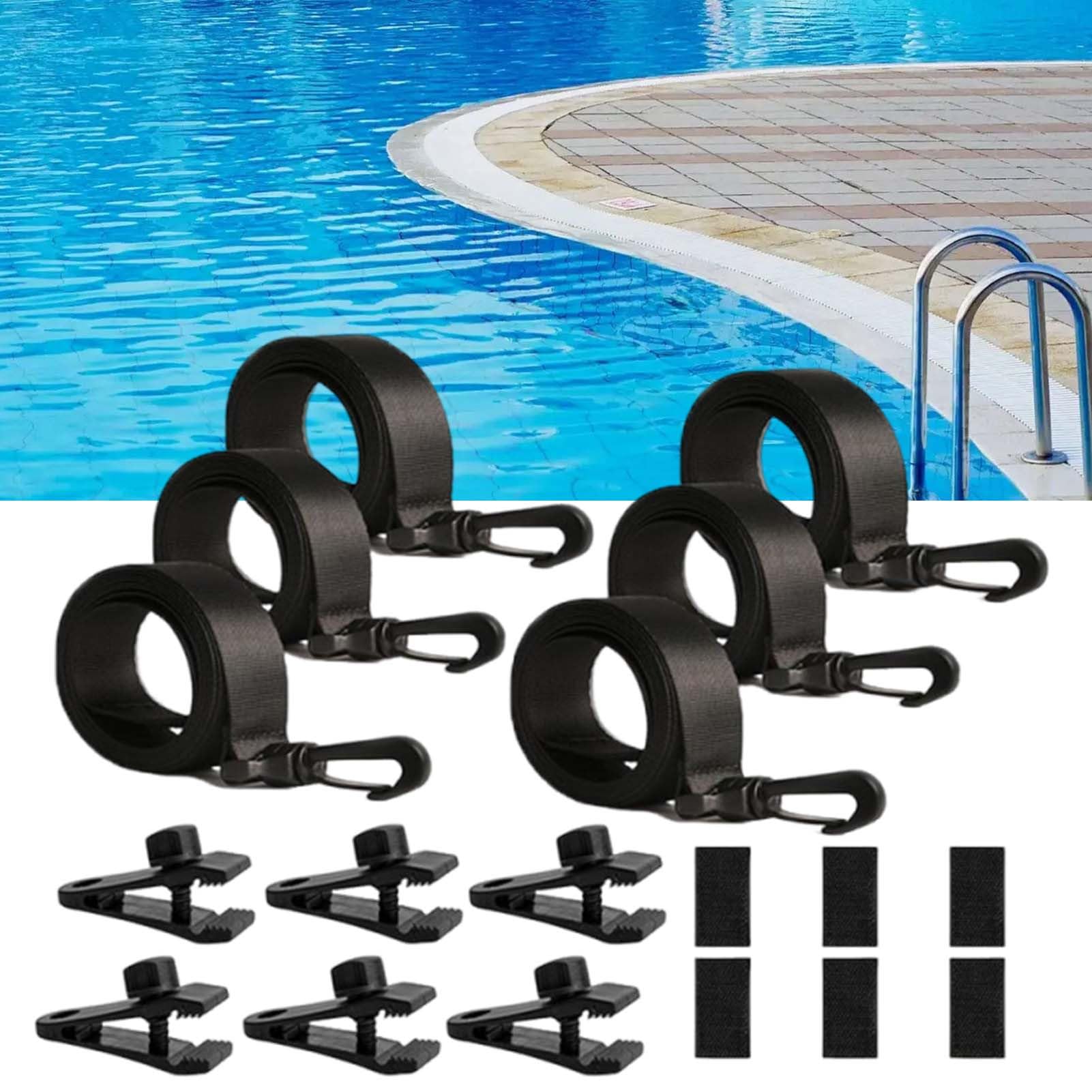 Lot De 6 Sangles De Protection Pour Bâche De Piscine, Enrouleur De