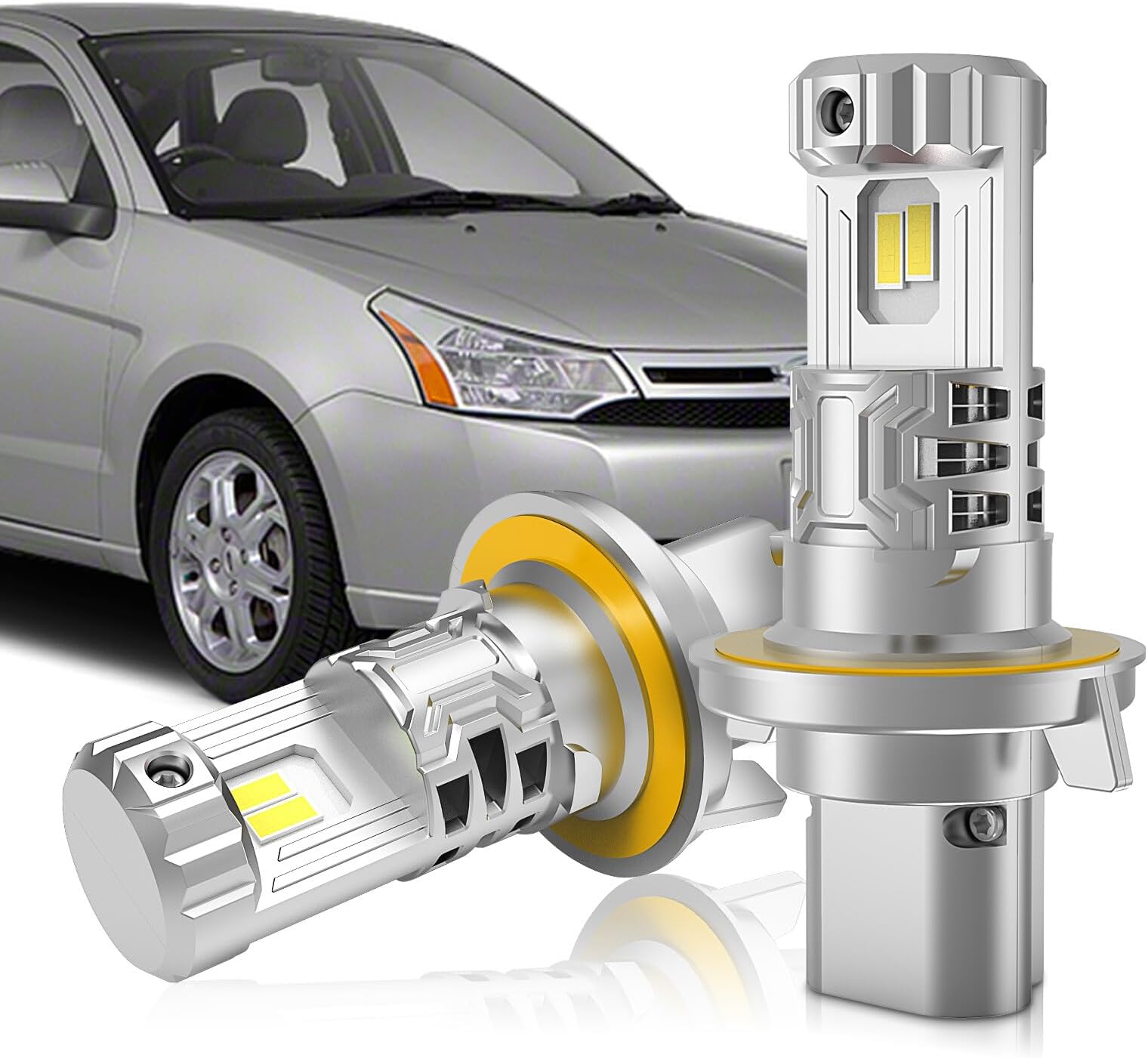 XENPLUS 120W 24000LM Focus ๐๐๐๐ข๐๐๐ญ๐๐ ๐๐ฎ๐ฅ๐๐ฌ Fit for FORD Focus 2008 2009 2010 2011 ๐๐จ/๐๐ข(No fog),800% Brighter,6500K Cool White,Canbus ready,Plug and Play,No Errors.2Pcs