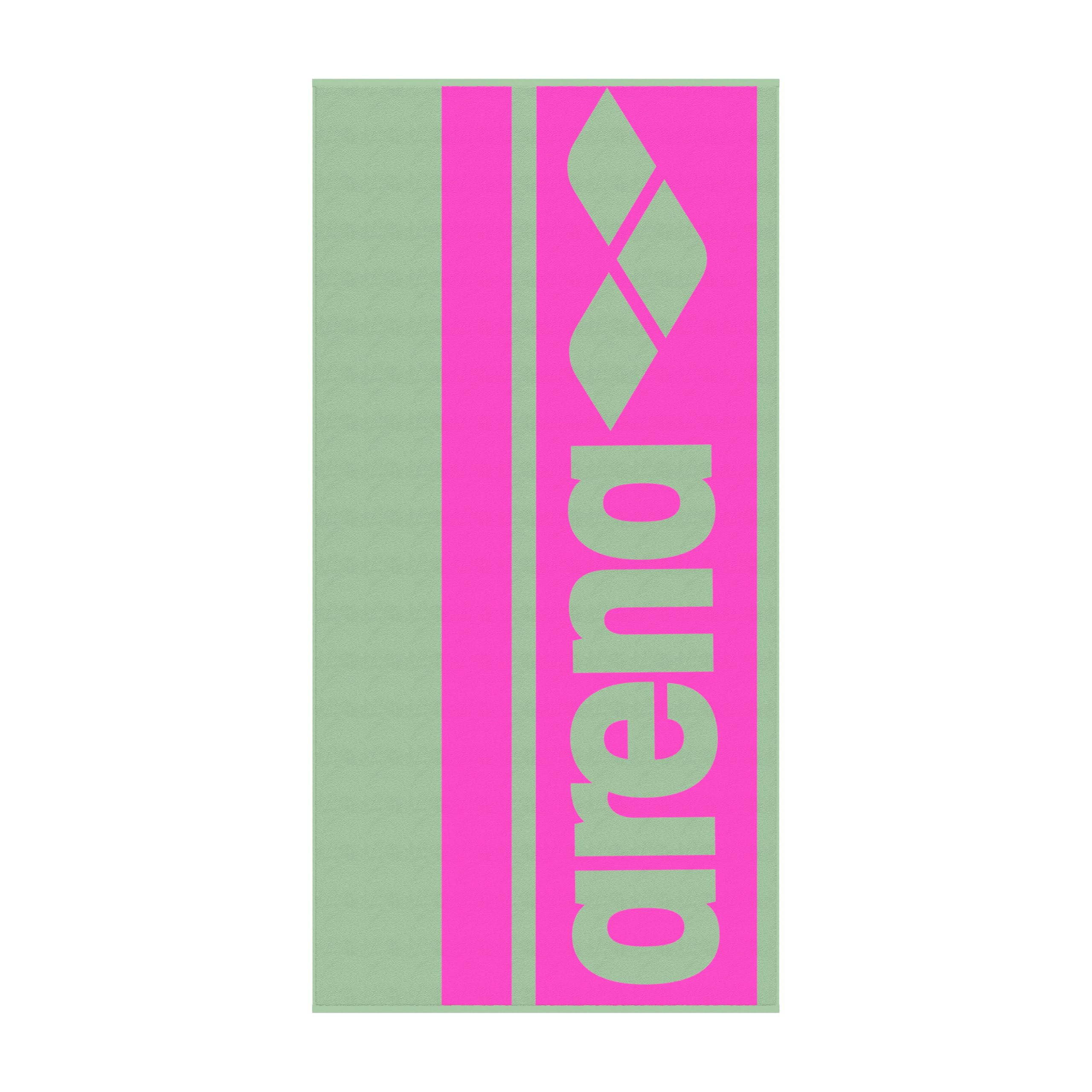 ARENA LOGOTYPE JACQUARD TOWEL LIGHT GREEN-SHOCKING PINK