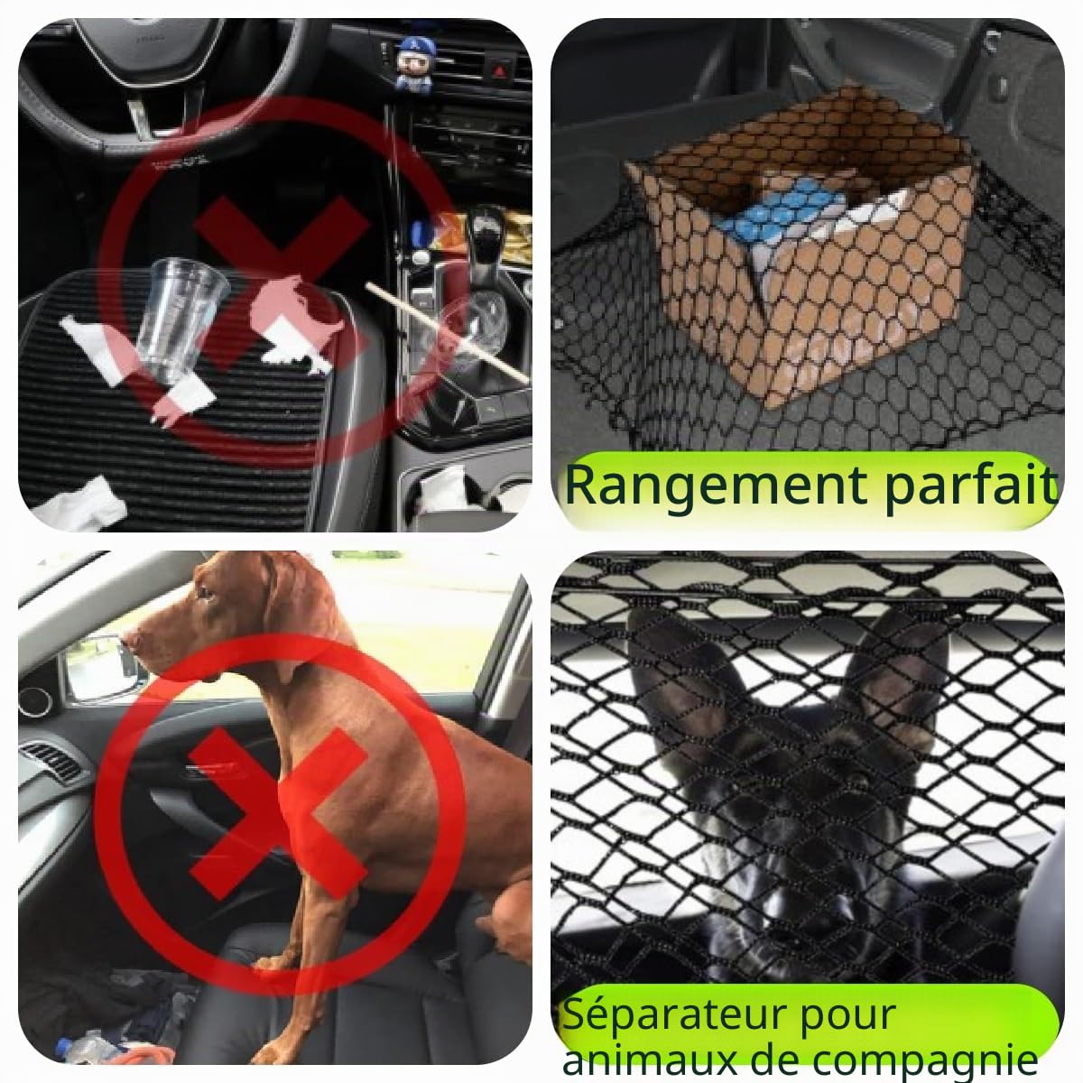 Barrière De Voiture pour Chien, Filet De Séparation Praktisches Sicherheitsbarriere für den Kofferraum - 120 * 70cm