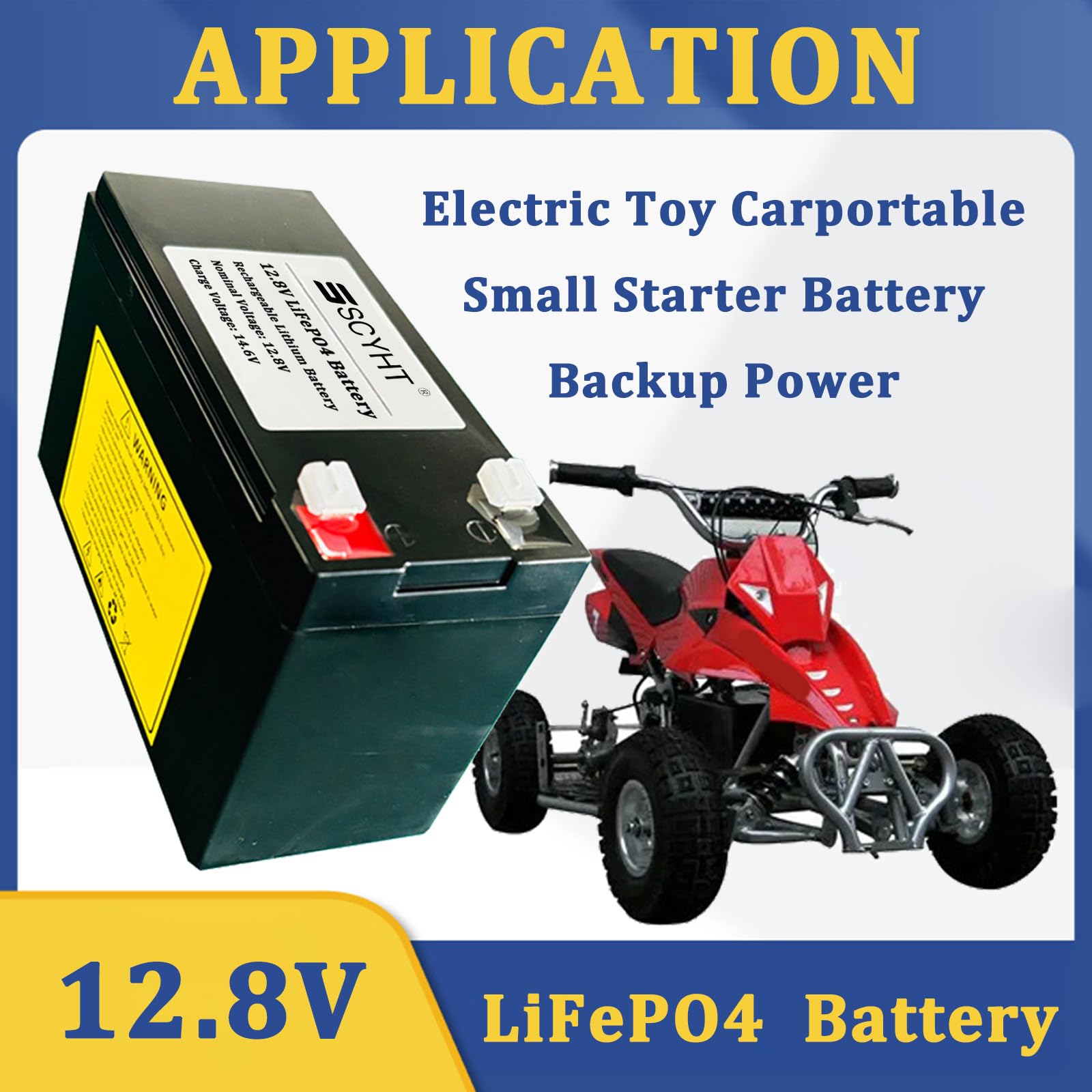 Akumulator LiFePO4 12,8 V 6 Ah 8 Ah 12 Ah Akumulator litowy 12,8 V Akumulatory zamienne do elektrycznych samochodzików zabawkowych z silnikami 50 W - 155 W,12.8v12ah 1pack