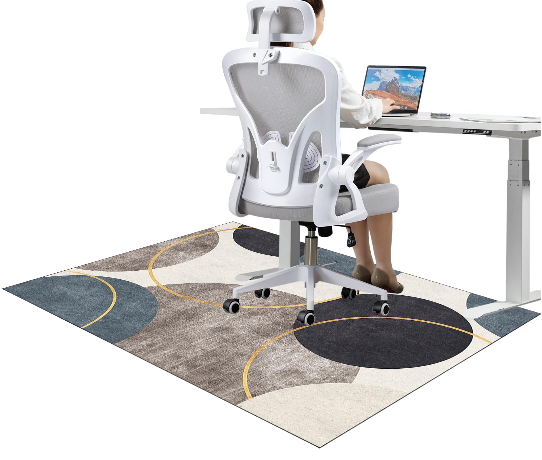 Alfombrilla para Silla de Gaming Oficina Protector de Suelo Alfombrilla para Silla de Oficina Protector Suelo Silla Ruedas 100 x 140 cm Alfombras Gaming Oficina Suelo para Suelos Duros Laminado