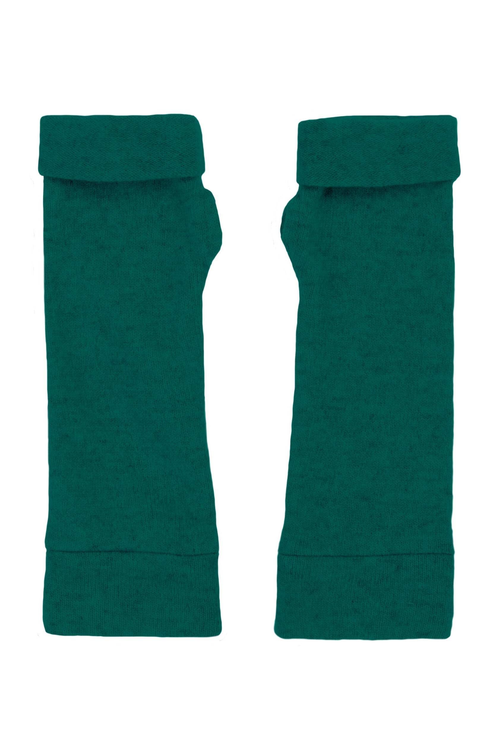 Cashmere Fingerless Gloves, Military Green