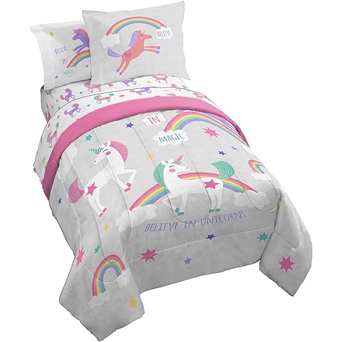 Jay Franco Trend Collector Believe 7 Piece Full Bed Set - Includes Comforter & Sheet Set - Super Soft Fade Resistant Microfiber Bedding