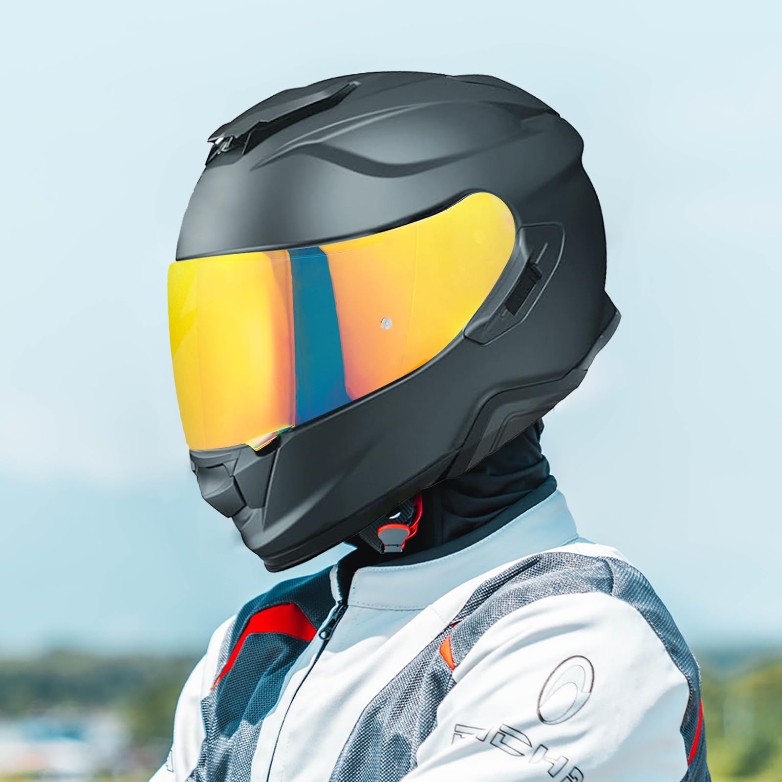 VCOROS Visera Casco Moto para GT Air Neotec CNS-1 TC-5 TC-9 GT Air 2 | Lente de Casco de Protección contra el Viento para Motocicleta,Reemplazo de Accesorios para Casco de Moto Casco Moto