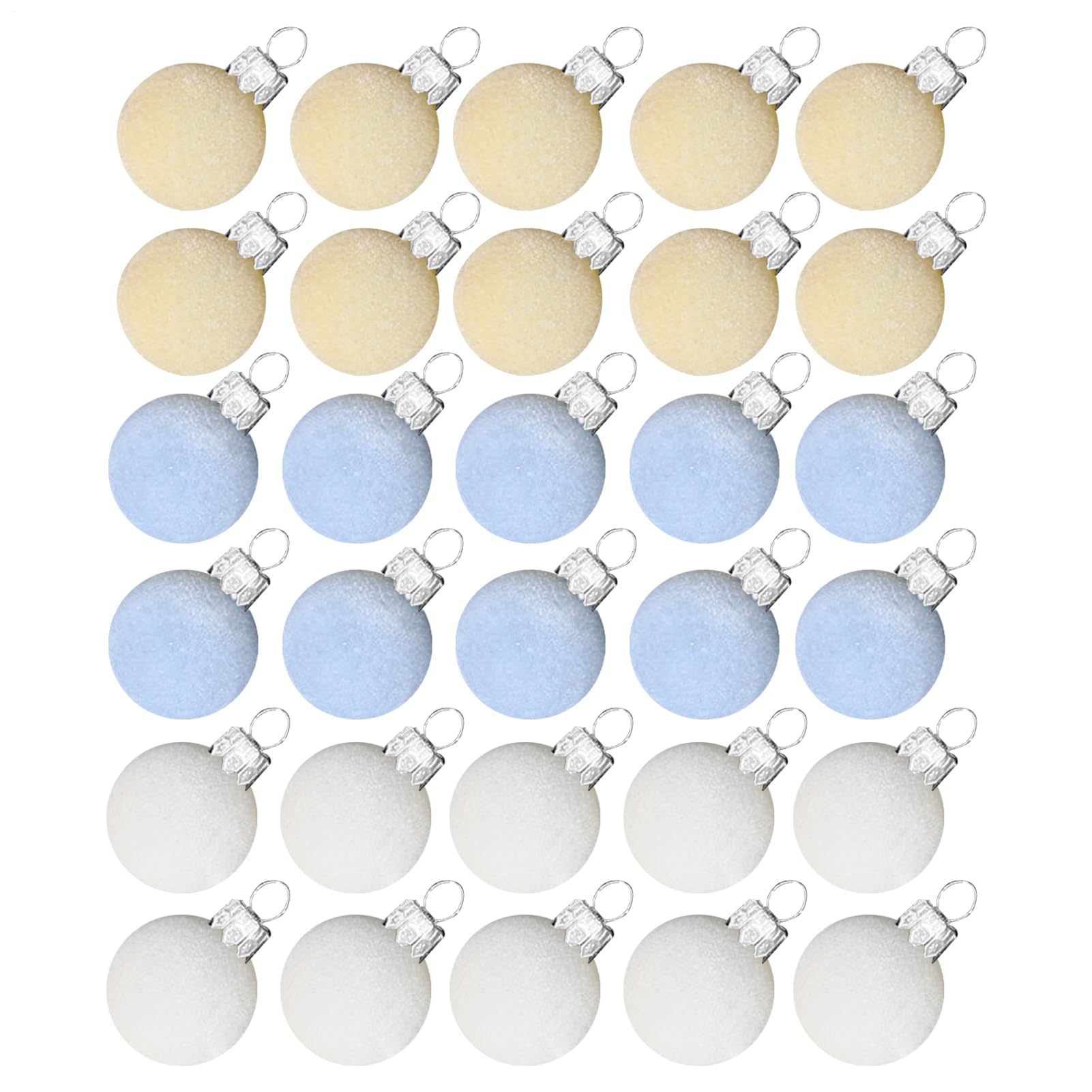 Boules de Noël effet neige pour une décoration hivernale féerique en lot de 30 pièces