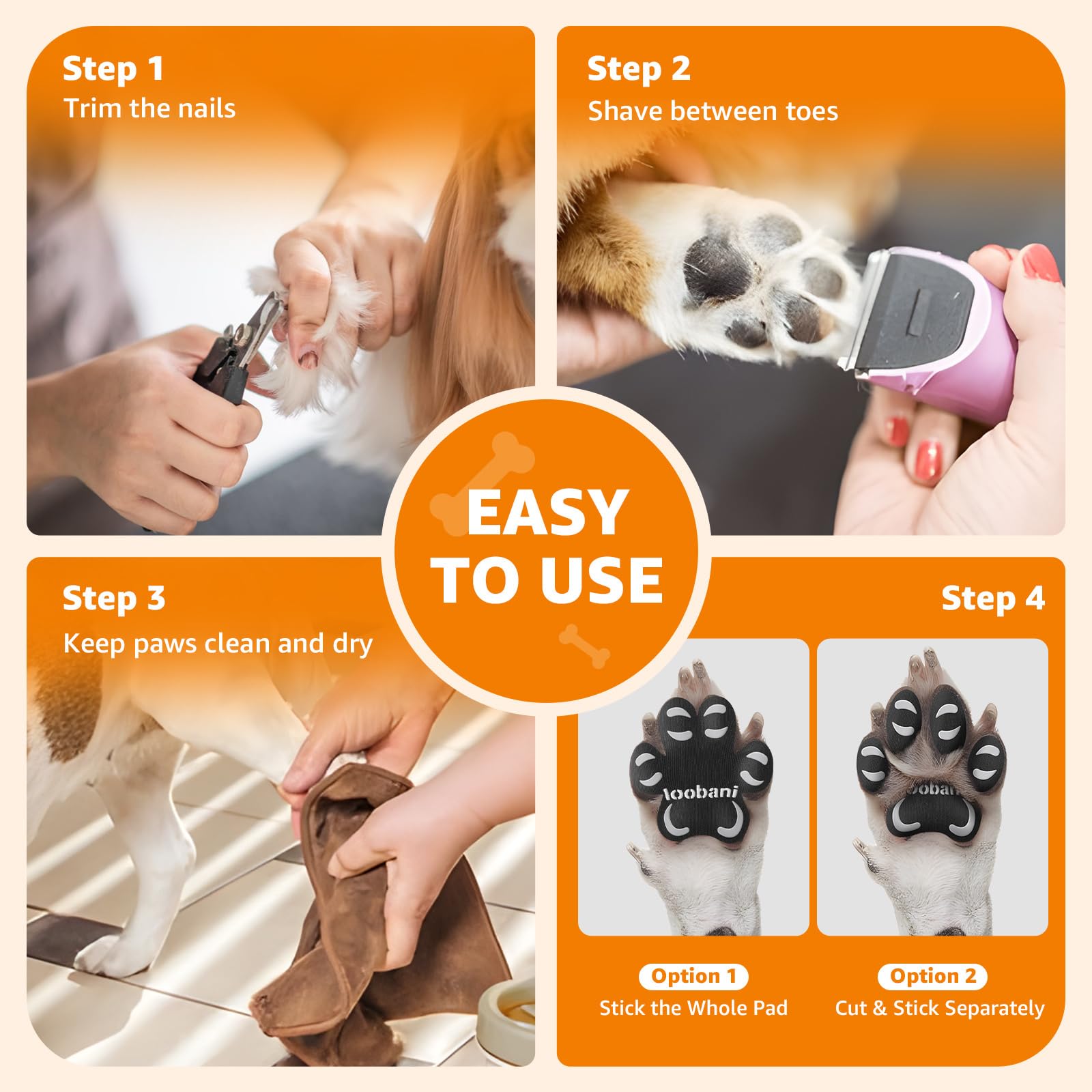 Almohadillas protectoras de patas de perro para perros mayores, almohadillas antideslizantes para dedos de perro con fuerte tracción para suelos de madera dura y suelos resbaladizos, zapatos de perro,