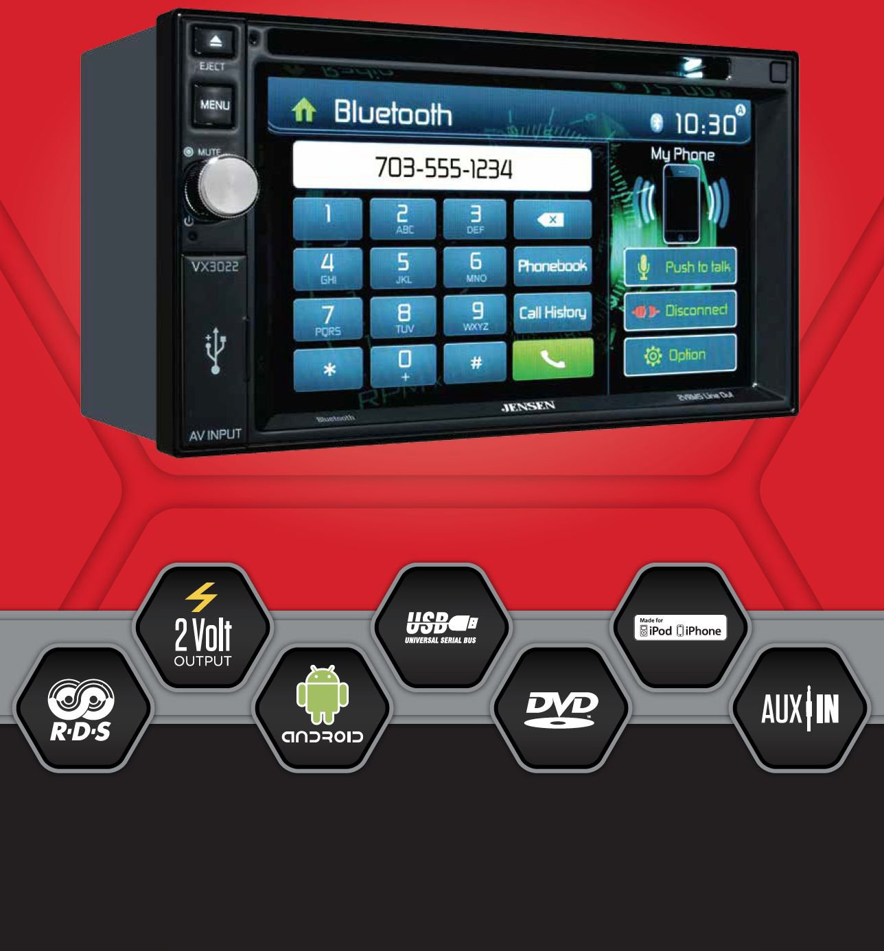 Amazon.com: Jensen VX3022 6.2 inch Multimedia Touch Screen Double