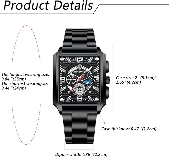 JewelryWe Pair of Watches Digital Watch Stainless Steel Binary Watch Rectangle Bezel LED Sports Watch Blue LED Light Calendar Fashion Cool Partner Watch for Men Women Black / Silver