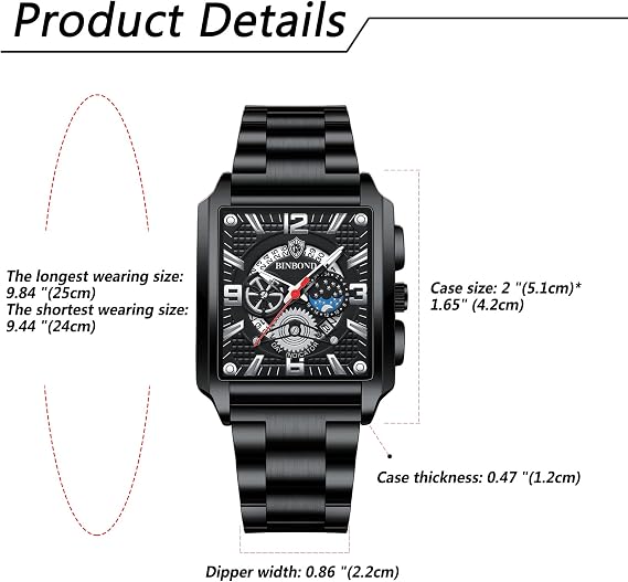 JewelryWe Pair of Watches Digital Watch Stainless Steel Binary Watch Rectangle Bezel LED Sports Watch Blue LED Light Calendar Fashion Cool Partner Watch for Men Women Black / Silver