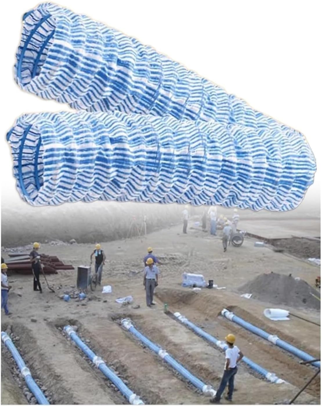 Vuiklcty 15Cm French-Style Flexible Drainage Pipe, Expandable((32.8Ft) 1000Cm)
