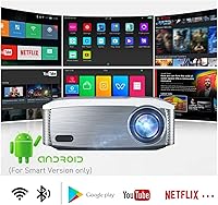 Vista 3 de C6A LED Projector Android WiFi 5G Full HD 1920 * 1080P 300inch Video Proyector for Home Theater Cinema Smart Phone Beamer (Color C6A Black)
