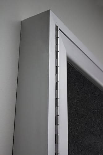 Miniatura 6 de Ghent Tablero de anuncios de vinilo cerrado para exteriores, de 36 x 30 pulgadas, con 1 puerta, resistente a los golpes, con cerradura, marco de