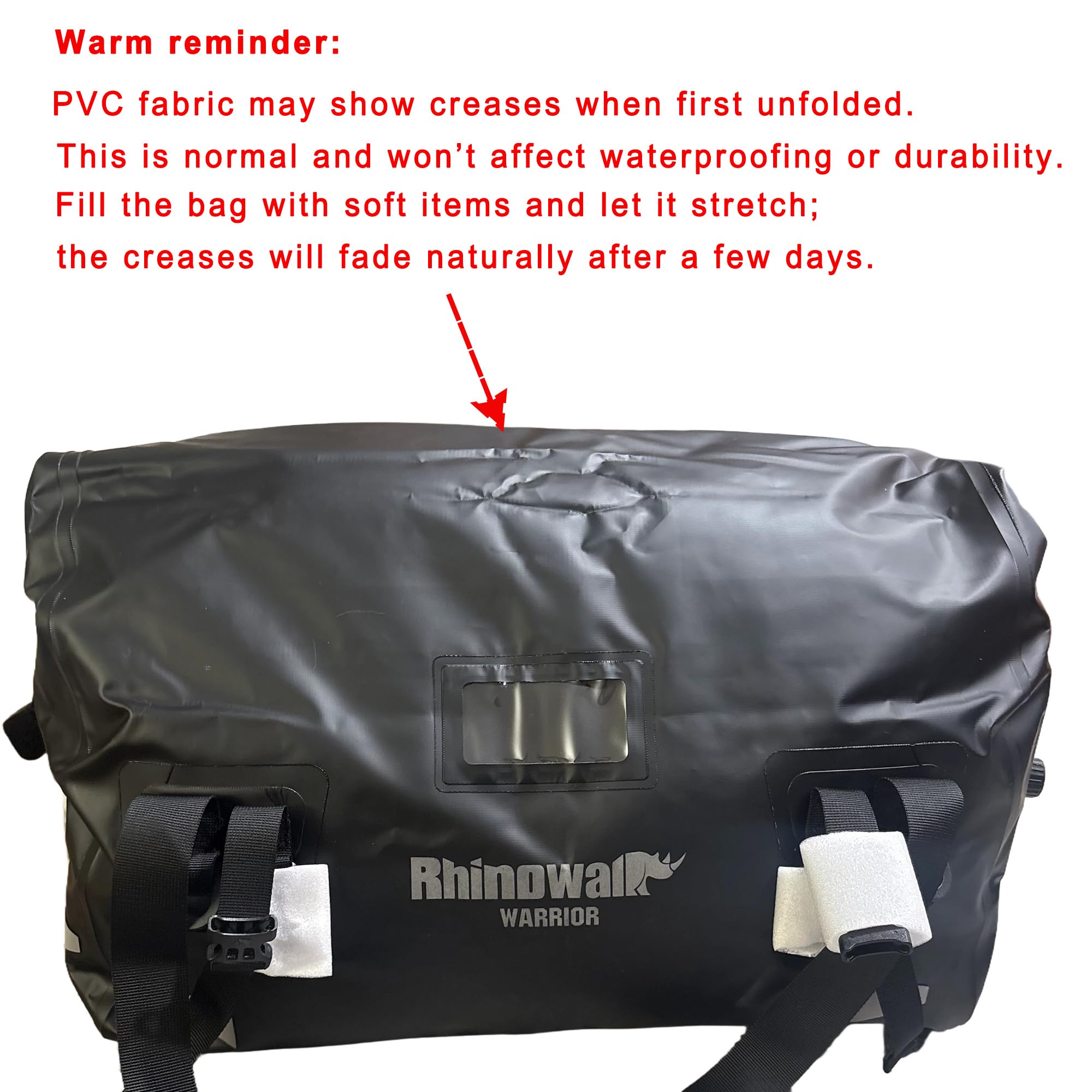 Rhinowalk Borsa da sella per moto 65L impermeabile con espansione MOLLE