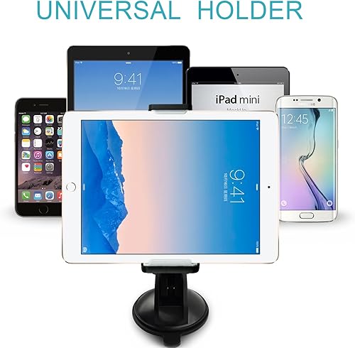 Miniatura 5 de Esoulk Soporte universal para tablet de automóvil, parabrisas, tableta, teléfono móvil, soporte para iOS, Android, iPad, smartphone y más