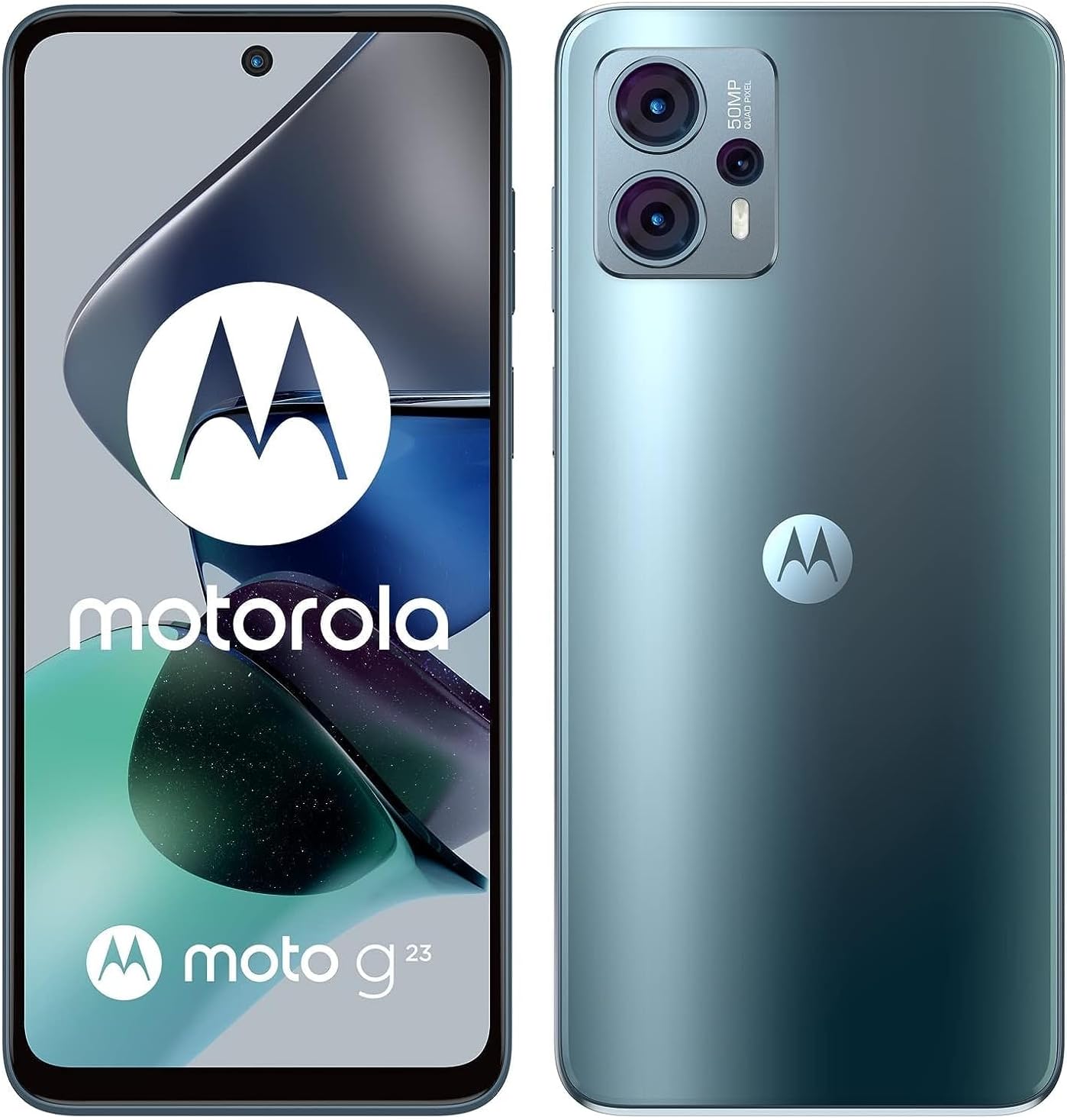 Motorola Moto G23 Dual SIM 128GB ROM + 8GB RAM Factory Unlocked 4G Smartphone (Steel Blue) - International Version