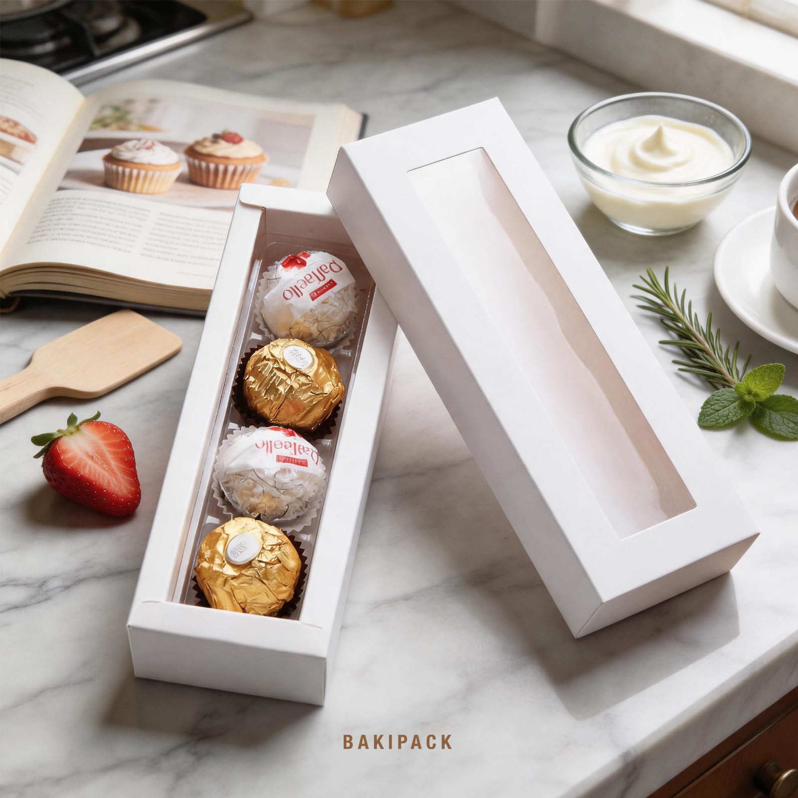Amazon.com: BAKIPACK 20 Truffle Boxes, Chocolate Boxes, White