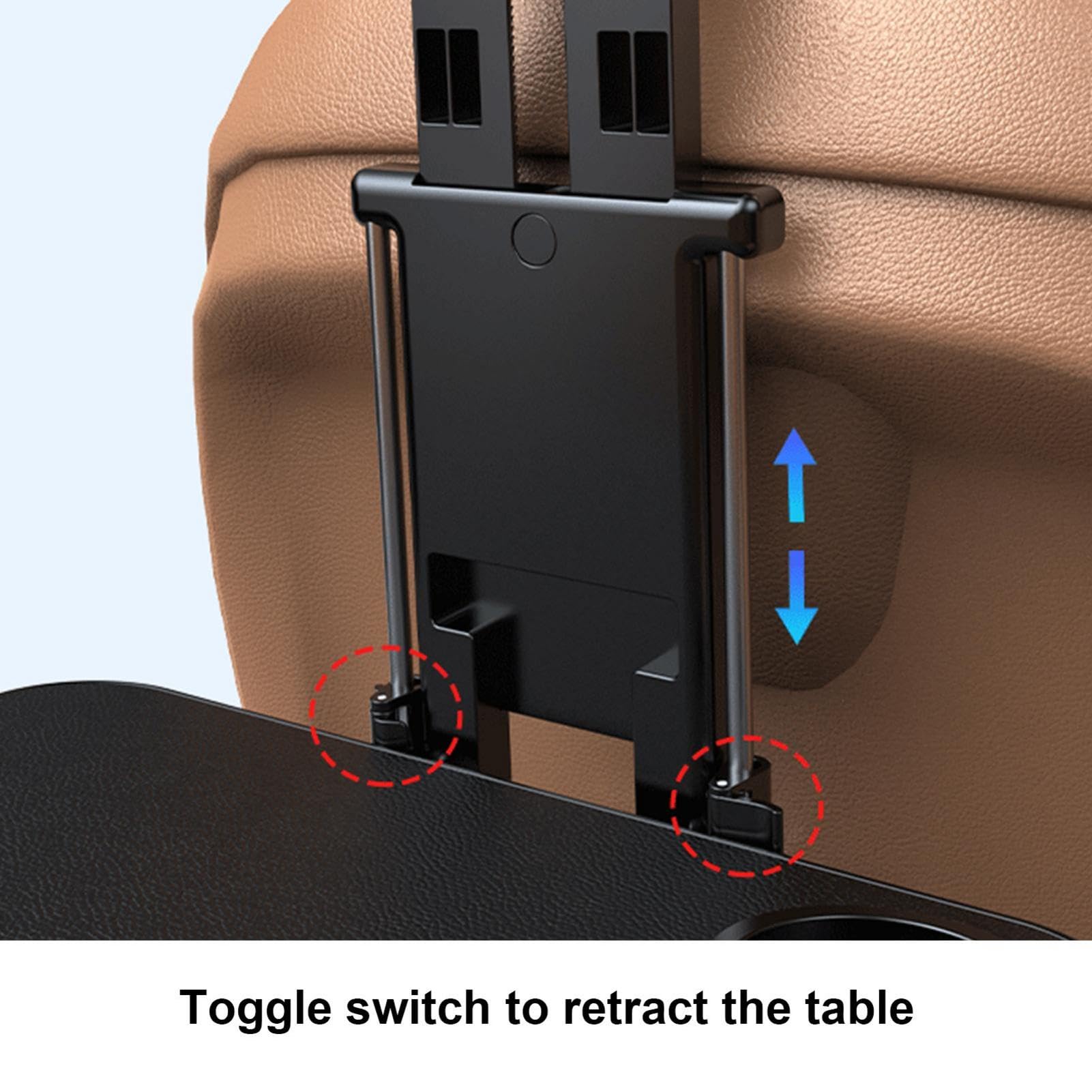 Plateau Table Siège Arrière Voiture Réglable En Hauteur – Support Ordinateur Portable, Tablette, Repas Enfant & Adulte – Pliable & Stable