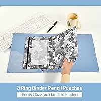 Vista 70 de Binder Pouch Purple Gold Shine Marble File Folder Sturdy Pencil Pouch for 3 Ring Binder Clear Window Office Desk Supplies Case Memento Holder with