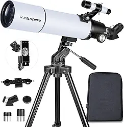 80x600mm AZ Telescope, Travel Telescopes for Adults Astronomy, Telescopio for Beginners,Kids with Backpack, Moon Filter, Phone Adapter