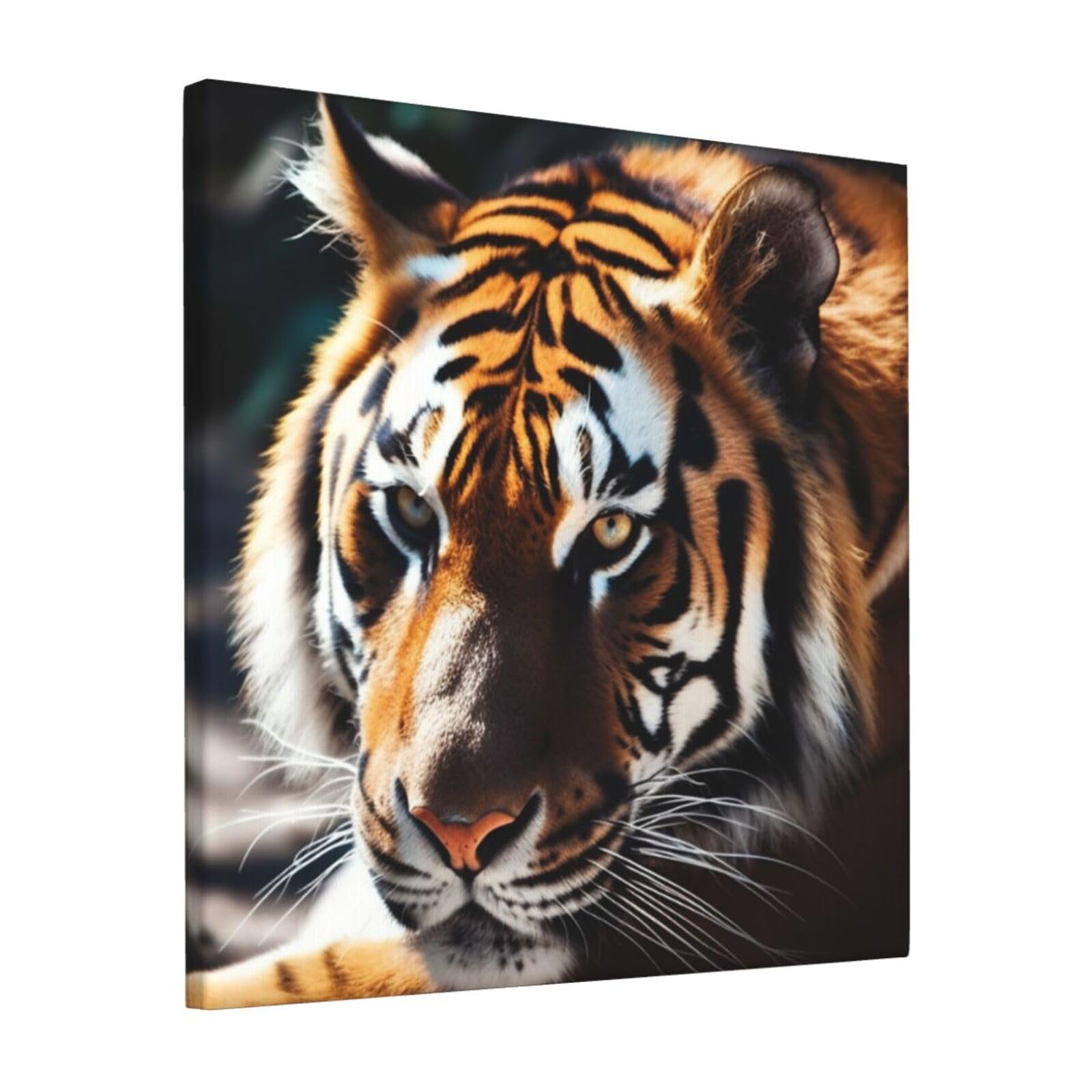 FodPand Wild Animal Tiger Canvas Wall Art for Living Room Wall Decor 12"x12" Modern Artwork Painting Pictures Hanging Canvas Prints Aesthetic Wall Art for Bedroom Bathroom Office Wallart Decor
