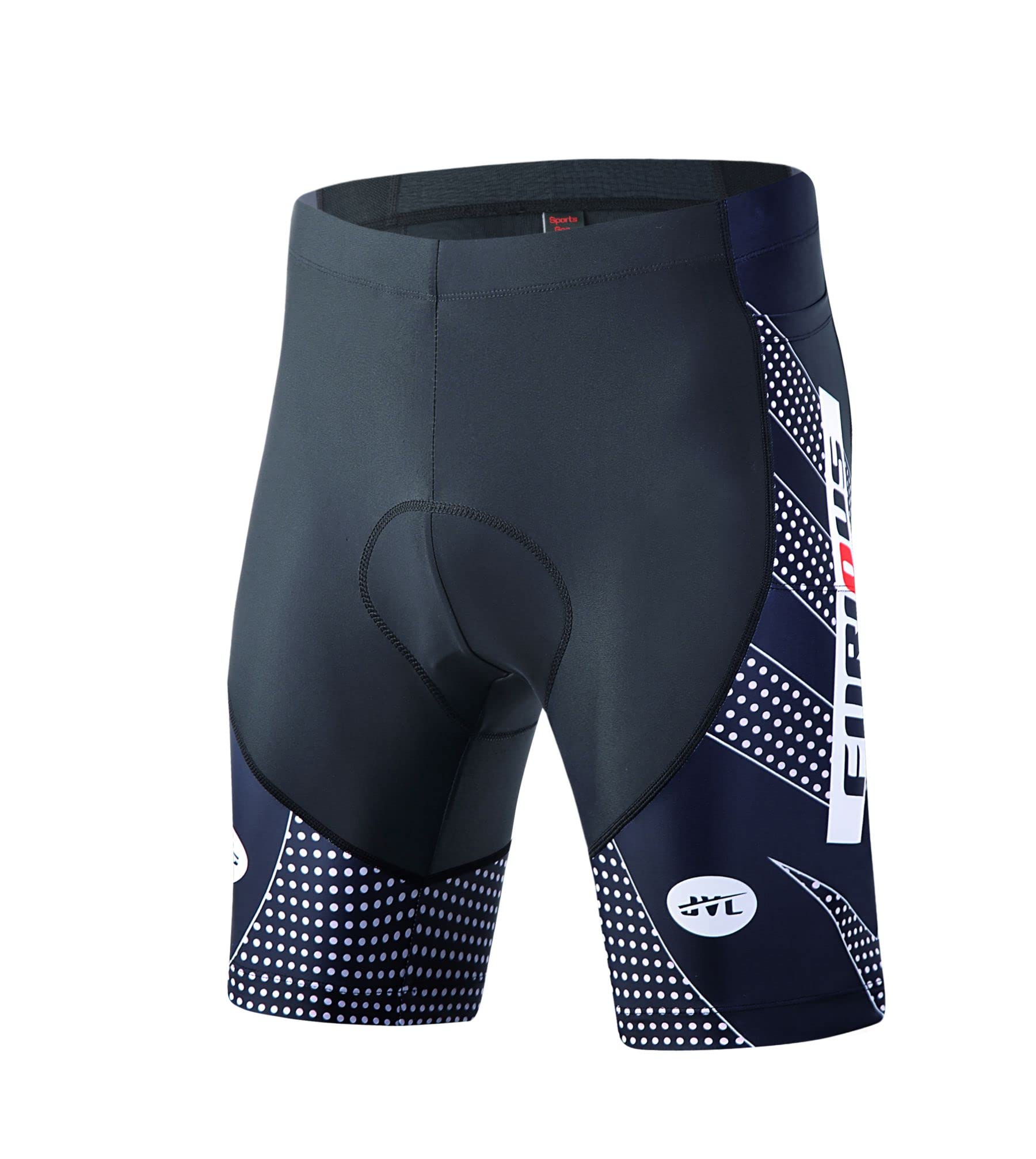 Men's Plus Size Cycling Bicycle Riding Pants High Waist Sports Biking Padded Silicone Cushion Running Athletic Shorts (Black,Large,Male,Adult,US,Alpha,Large,Regular,Regular)