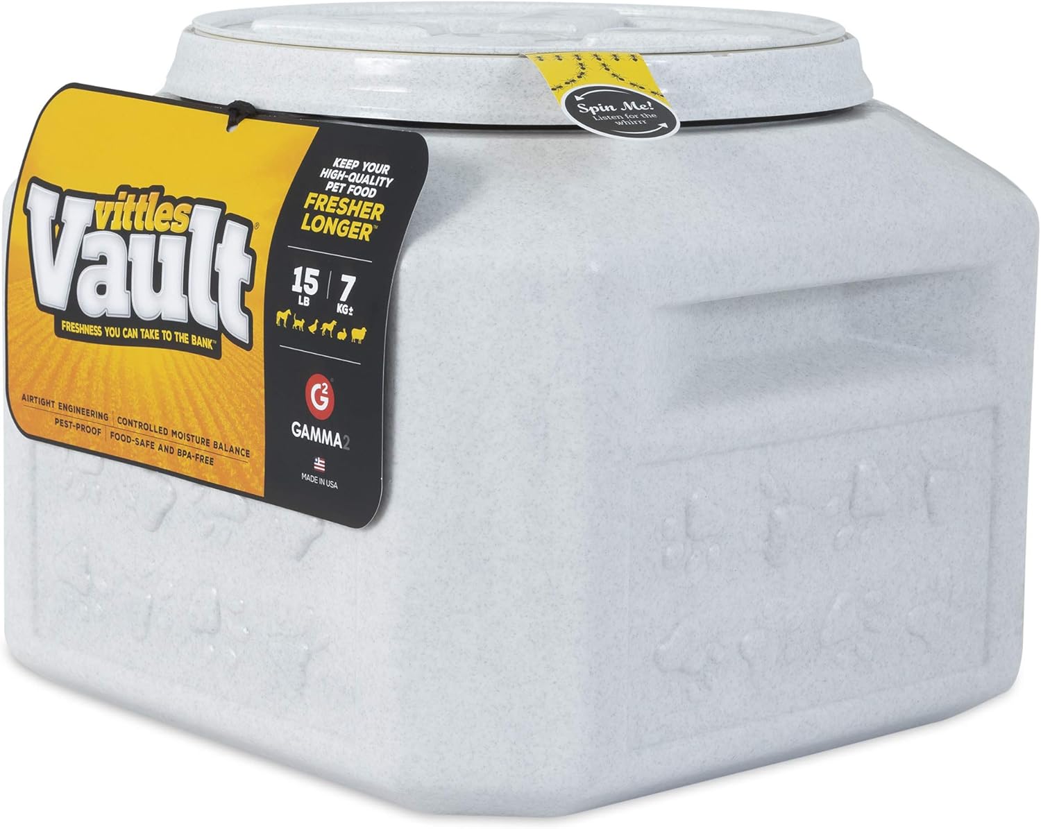 Pet Supplies : Gamma2 Vittles Vault Outback Food Storage Container, 15 Pounds : Pet Food Storage Products : 