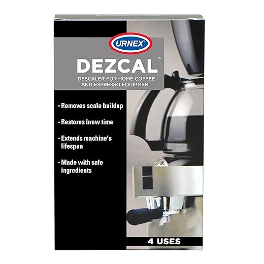 Descaling Powder Solution - 4 Uses - Activated Scale Remover for use with Keurig 1.0/2.0, Home Coffee and Espresso Machines, Kettles, Garment Steamers