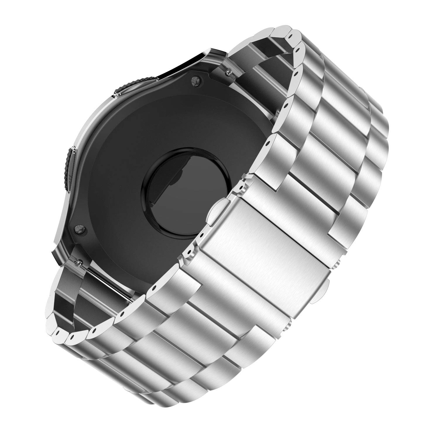 Correa de metal compatible con Galaxy Watch 1.811 in Bandas/Gear S3 Classic/Frontier Bandas Sin huecos Correa De Reloj De Acero Inoxidable De Liberación Rápida Para Samsung Galaxy Watch 1.811 4